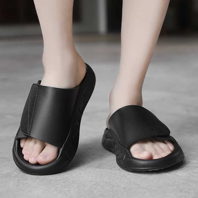 From 2025 Men Beach Sandals Slippers Outdoor Design Soft Sole Slides Men Casual Shoes Flip-flops He Slippers Sandals Y250320