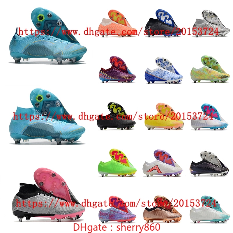 High Quality Mens VIII Elite SG Soccer shoes Cleats Low Ankle Football Boots