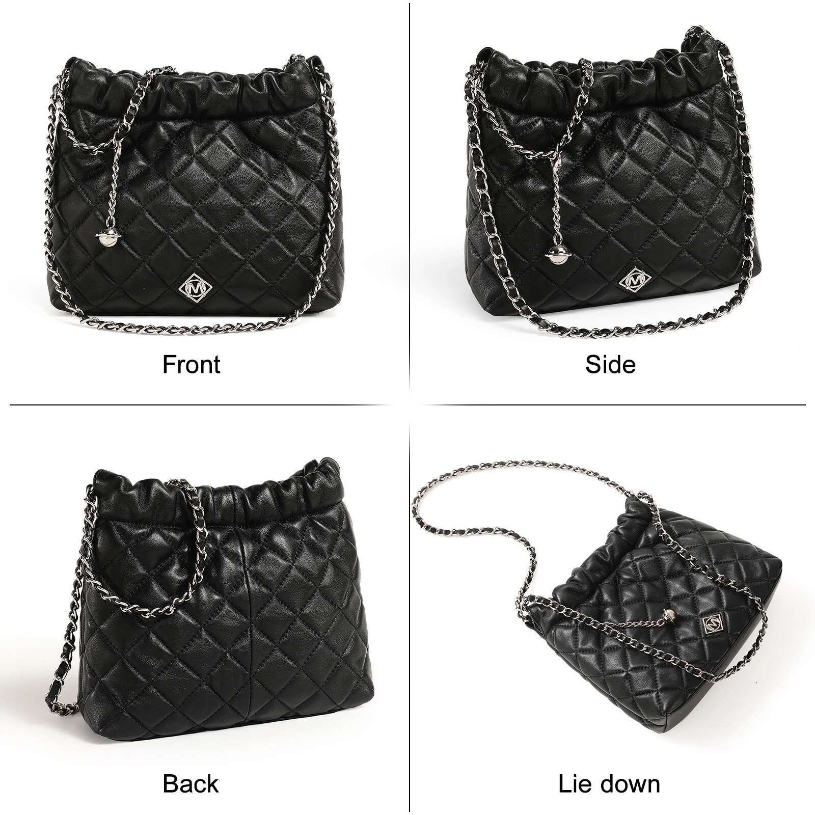 ITAMOOD Genuine Leather Hobo For Women One Shoulder Crossbody Chain Bag With Designer Fashion Valentine's Day Gift