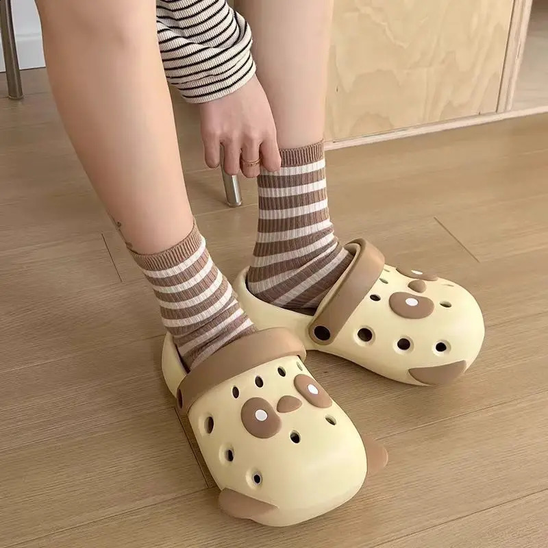 Evshine Summer Cartoon Slippers For Children Fashion Animals Boys And Girls Bathroom Sandals Kids Beach Shoes Cozy Slippers 250319