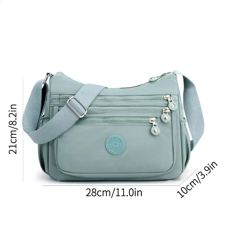 High capacity shoulder cross bag suitable for womens wallets waterproof nylon handbag mothers shopping and vacations 250317