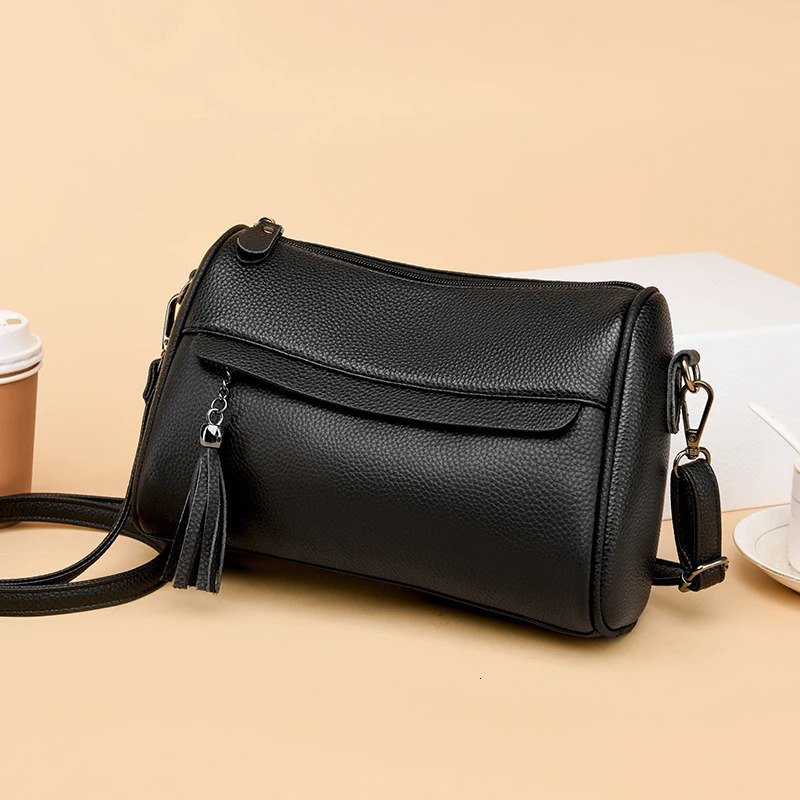 Womens leather handbag small shoulder bag cross shaped pillow fashionable messenger bag womens retro leather handbag 250318
