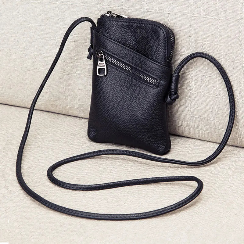 Girls Small Mobile Phone Bag Women Party Shoulder Bags Genuine Leather Stylish Vertical Style Crossbody Bag Versatile 250314
