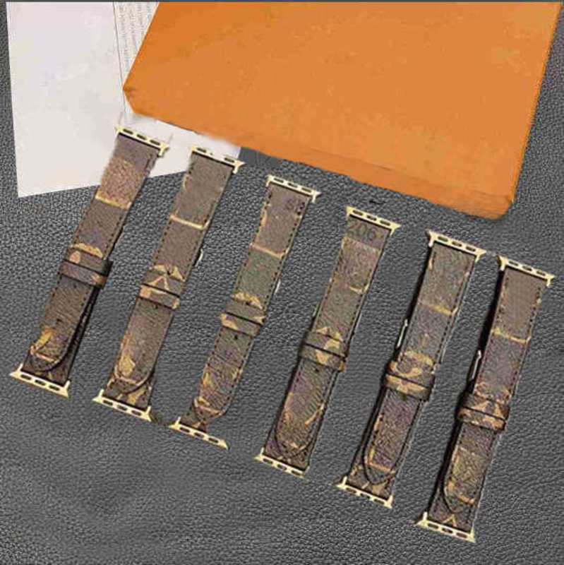 Designer Apple Watch band Suitable for Apple Watch 5/6/7 with leather high-end Apple iWatch watch with S8 trend Wrist Strap 42mm 44mm 45mm 49mm No box