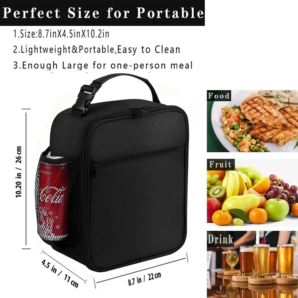 Men Women Insulated Portable Reusable Thermal Lunch Box Cooler Tote Lunch Bag for School Office Keep Food Fresh Warm or Cold 250319