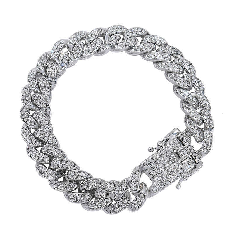 Men's gold style oval alloy full dia necklace accessories hip-hop Cuban chain trendy men's jewelry