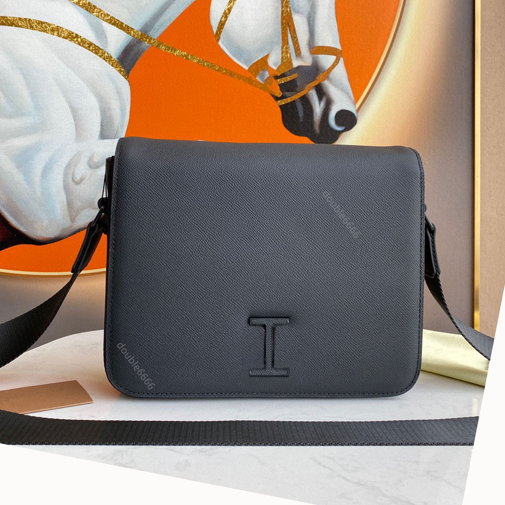 10A mirror quality man's cowhide messenger bag genuine leather crossbody bag premium business shoulder bag chest bag designer premium postman waist flap bag