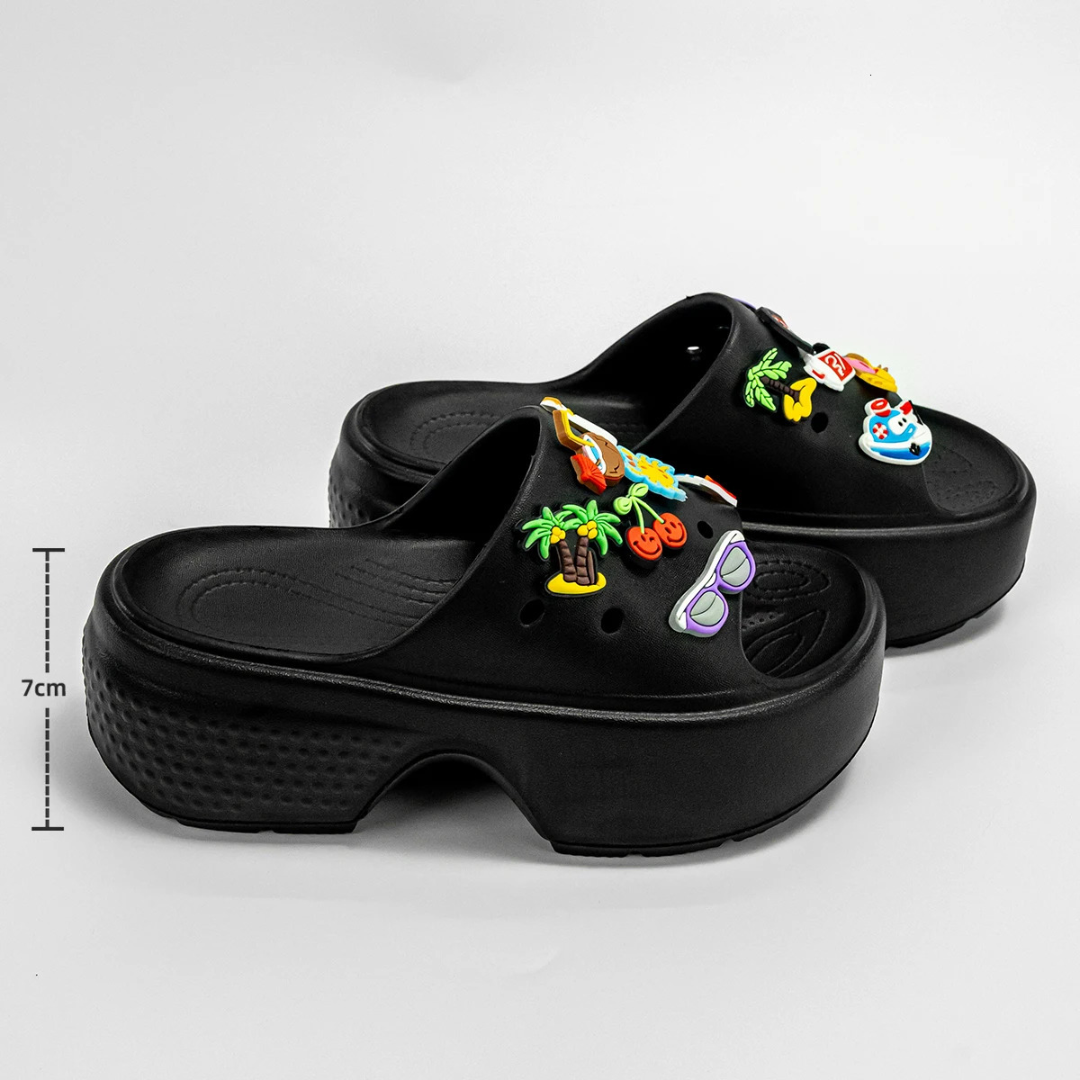Fashionable cartoon summer beach sandals outdoor thick soled stilt E20 250321BJ - view 6