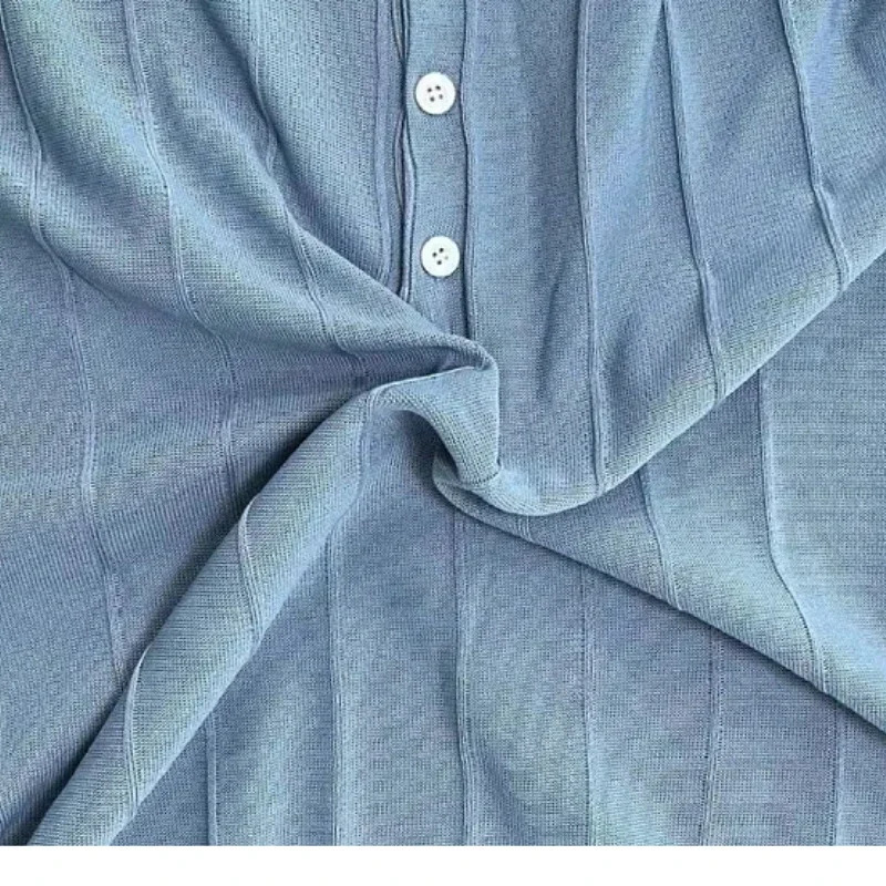Mens short sleeved polo shirt lapel business casual style solid color sweater fashion n plus size 250320