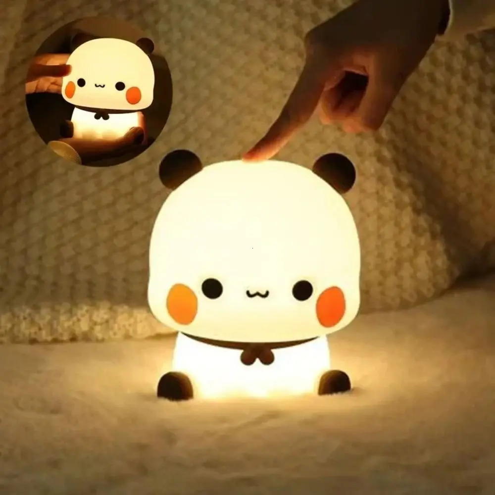 Room Decor USB Rechargeable Bubu Dudu Led Night Dimming Cartoon Bedside Night Light Soft LED Sleep Night Lamp Baby Kid 250320