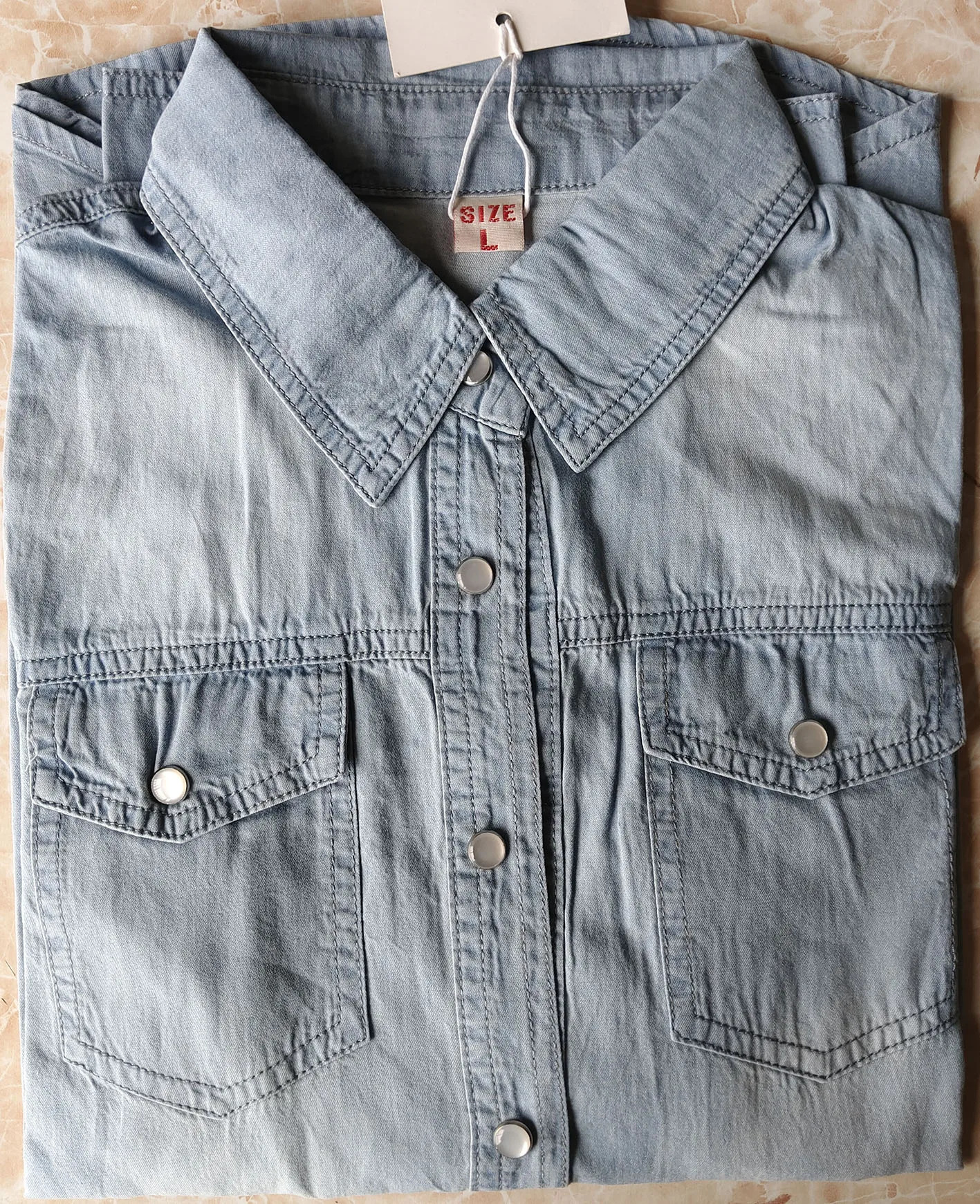 Womens shirt denim long sleeved spring outfit blue lapel shirt Blusas Mujer De Moda 250317