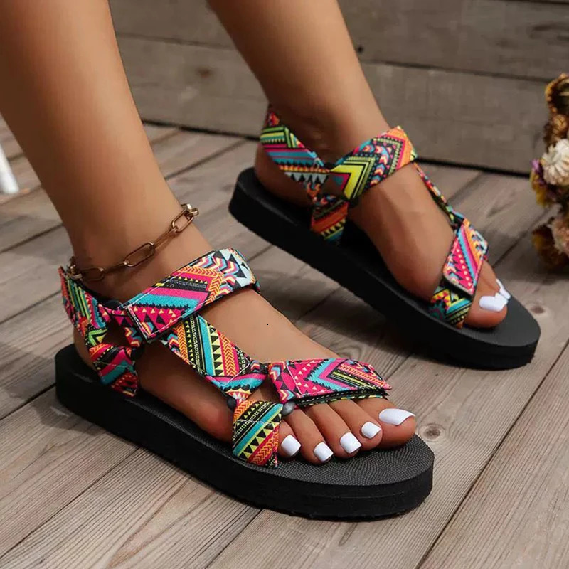 Summer Flat Womens Shoes Hemp Rope Set Foot Beach Sandals Outdoor Allmatch Casual Slippers Large Size 250321BJ - view 4