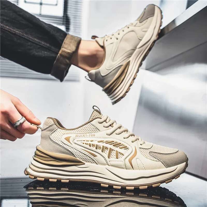 Breathable Men Running Jogging Casual Sports Anti Slip Cushioning Road Walking Sneakers Lifestyle Athletic Shoes