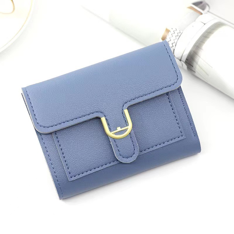 2025S Trend Designer Metal Handbag Money Clip Fashionable And Minimalist Women S Small Discount Student Short Wallet