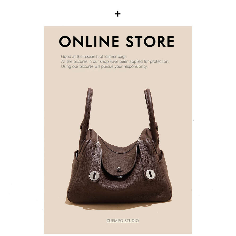 Women's Bags Genuine Leather Mini Lindi Women's Ebony Color, High-End Feeling, Doctor's New Single Shoulder Armpit Bag, Pillow Bag