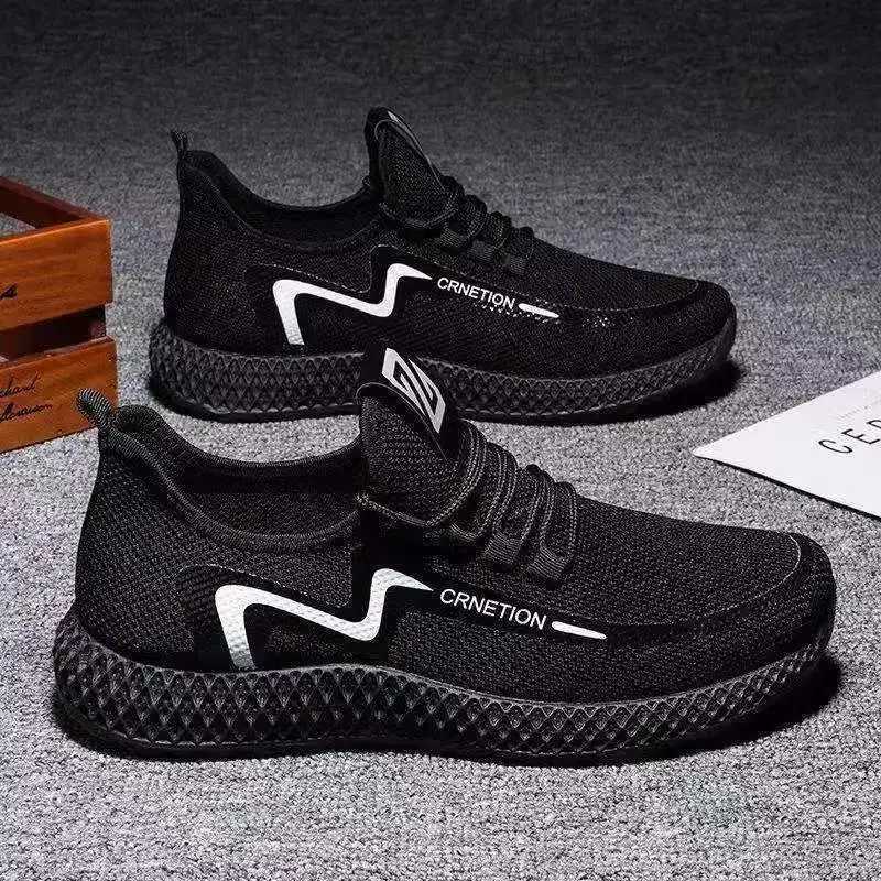 New trendy sports shoes with soft soles breathable casual leather shoes versatile running shoes mens single shoes Y250320