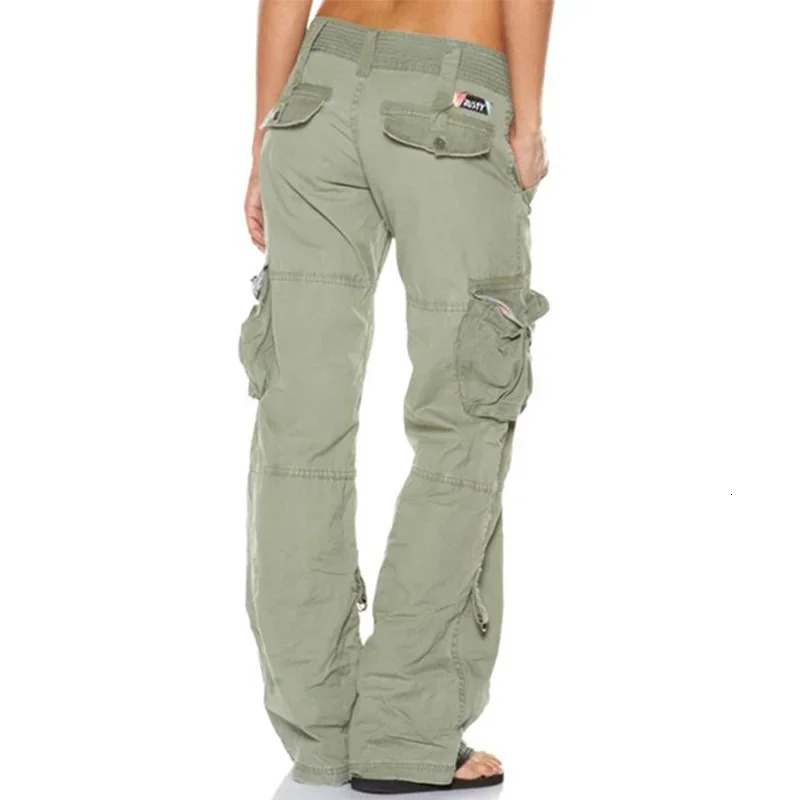 Womens cargo trousers Straight Leg Pants with Multiple Pockets and Casual Loose Fitting Spring and Autumn Workwear Pants 250320