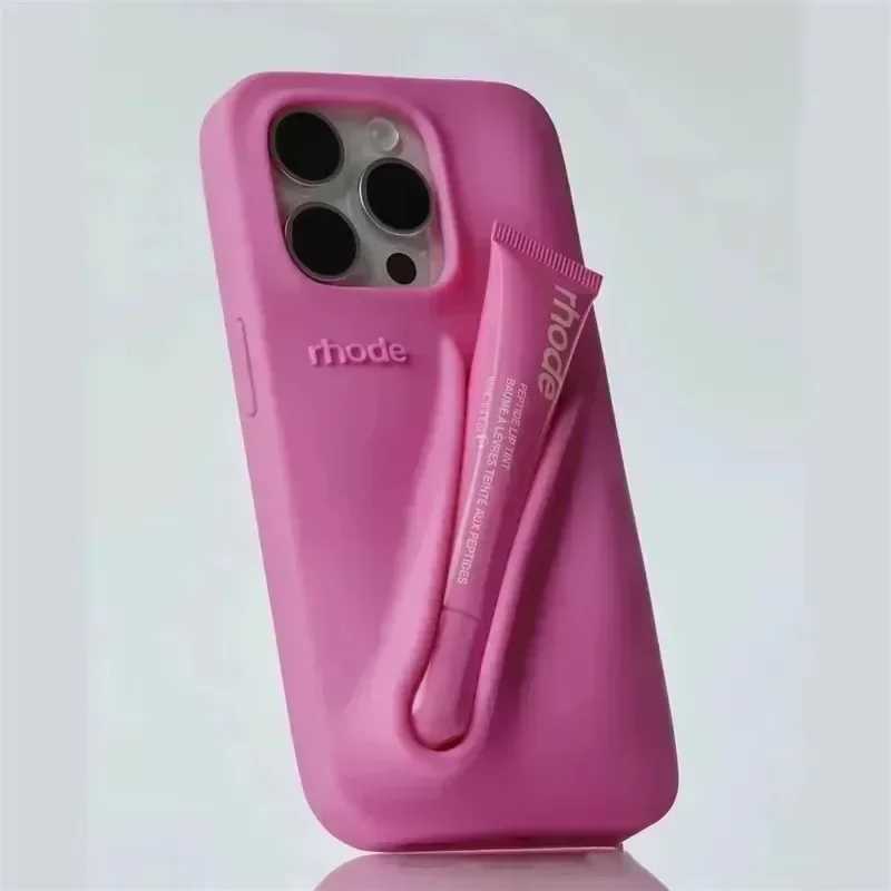 Autumn Edition New Rhode DIY lipstick Holder Soft Silicone Case 16 15 14 12 11 Pro Max Plus Phone Holder CoverXJ250321