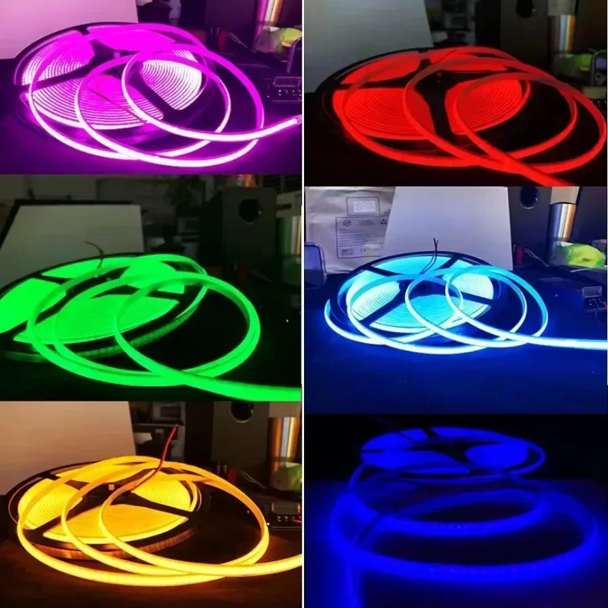 5V multicolor USB LED strip light COB switch touch sensor dimmable tape TV mirror backlight kitchen room night 250311