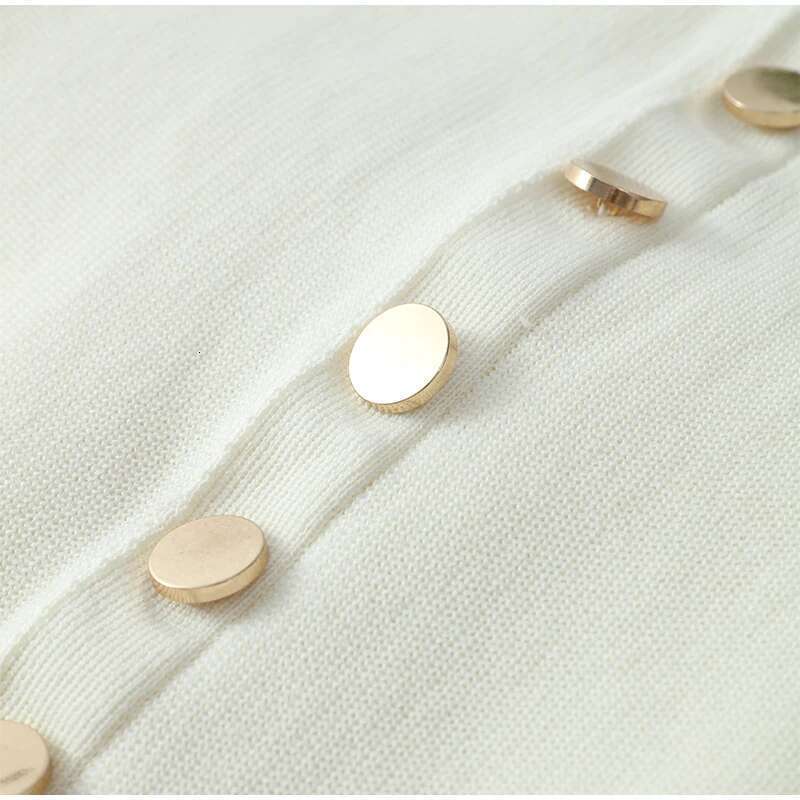2025 Summer Elegant Lady Knitted Single Breasted Long Dresses Women Solid Sleeveless O Neck Button Bodycon Party Female Vestidos