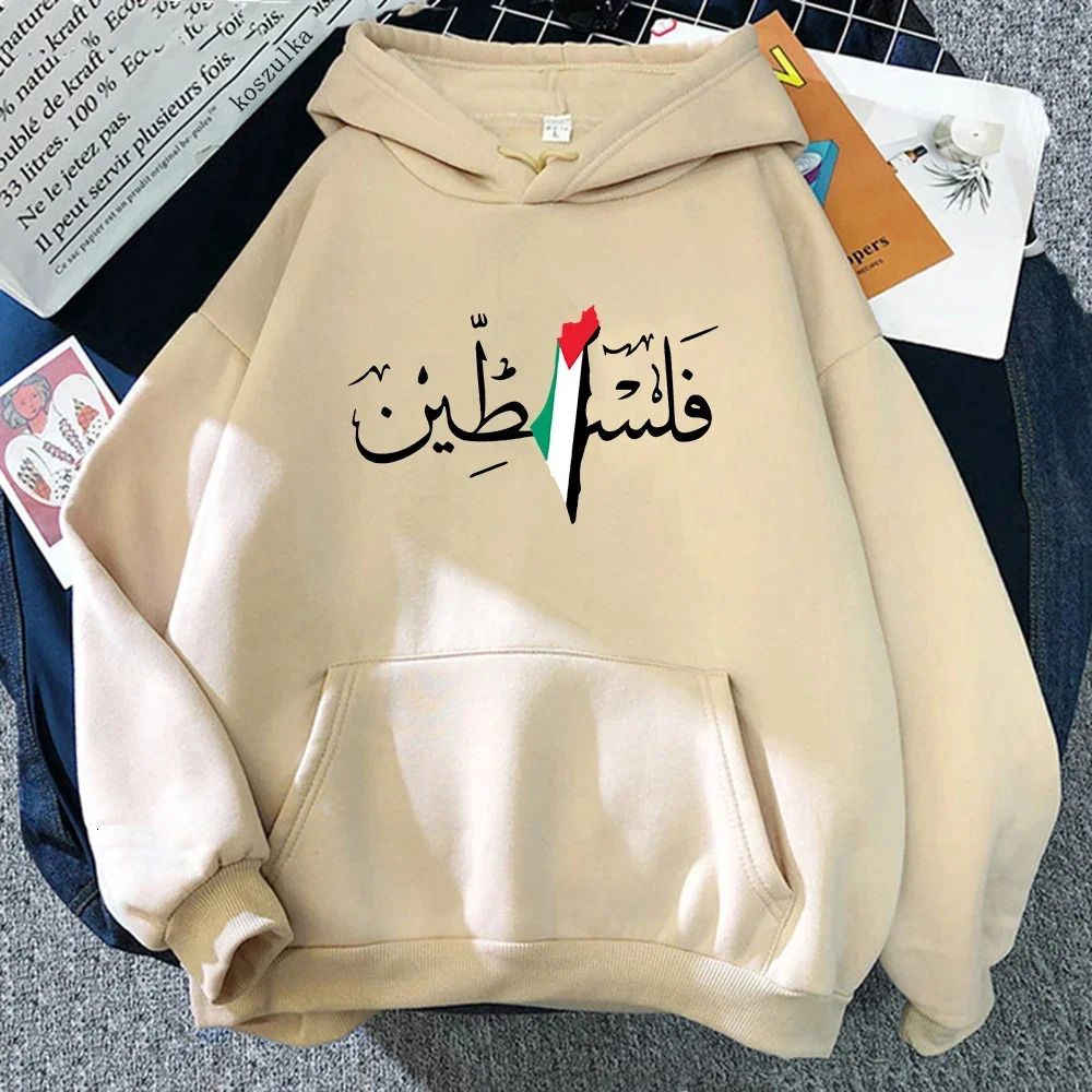 Palestine Hoodie Fashion Women Harajuku Aesthetic Graphic Hoodies Unisex Autumn Winter Vintage Casual Pullover Sweatshirts Bluzy 250320