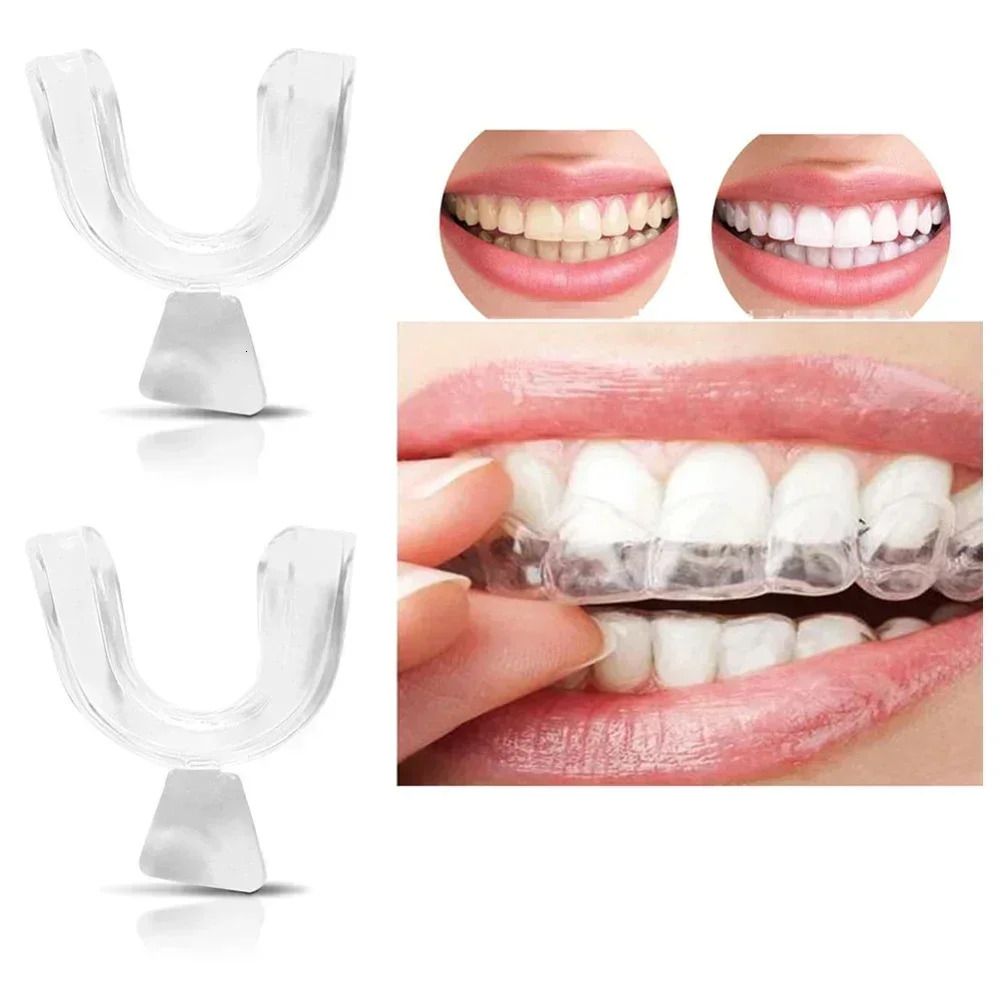 2pcs Silicone Orthodontic Braces Dental Teeth Braces Bleaching Molding Trays Custom Moldable Thermoform Teeth Corrector 250321