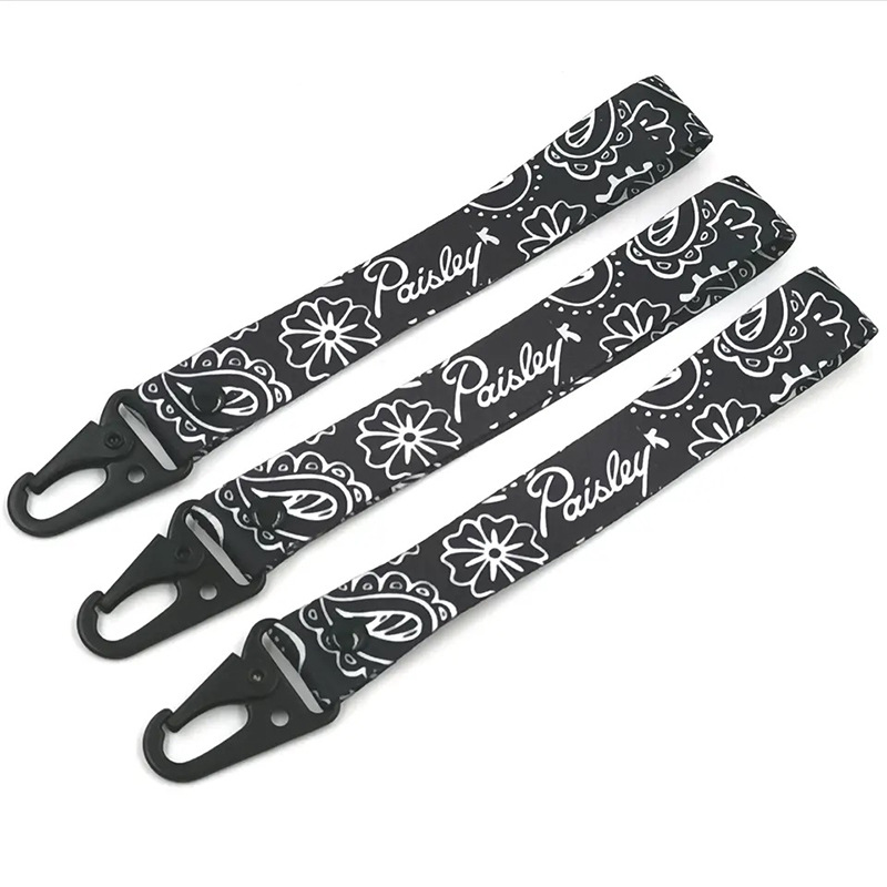 Wholesale Motorcycle Lanyard Keychain Accessories Custom logo Nylon Polyester Sublimation Cotton Lanyard strap