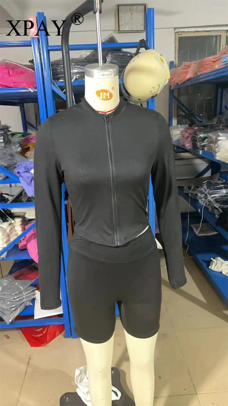 Womens Tracksuits 5pcs Wholesale Bulk Items Lots Long Sleeve Top Shorts Suit Sports Yoga Sexy Short Sets For Women 2 Pieces 2025 Spring Y2k