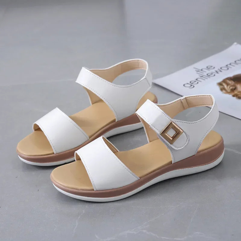 Women Sandals Comfy Roman Wedge Low Heels Beach Shoes Retro Womens Fashion 250321BJ - view 1