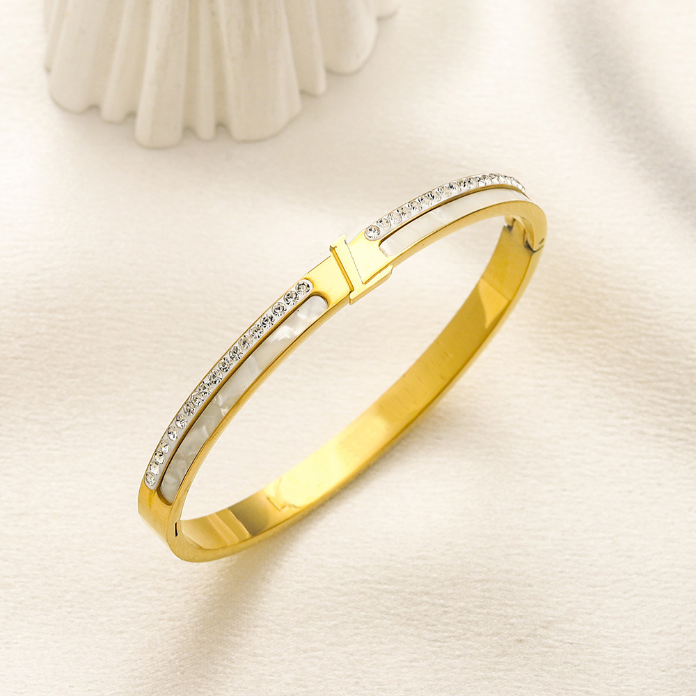 Bangle Bracelets Bangles Bangle Fashionable Bracelets Bangle Women Luxury Letter Bracelet Crystal Gold Plated Stainless steel Wedding Lovers Gift Jewelry
