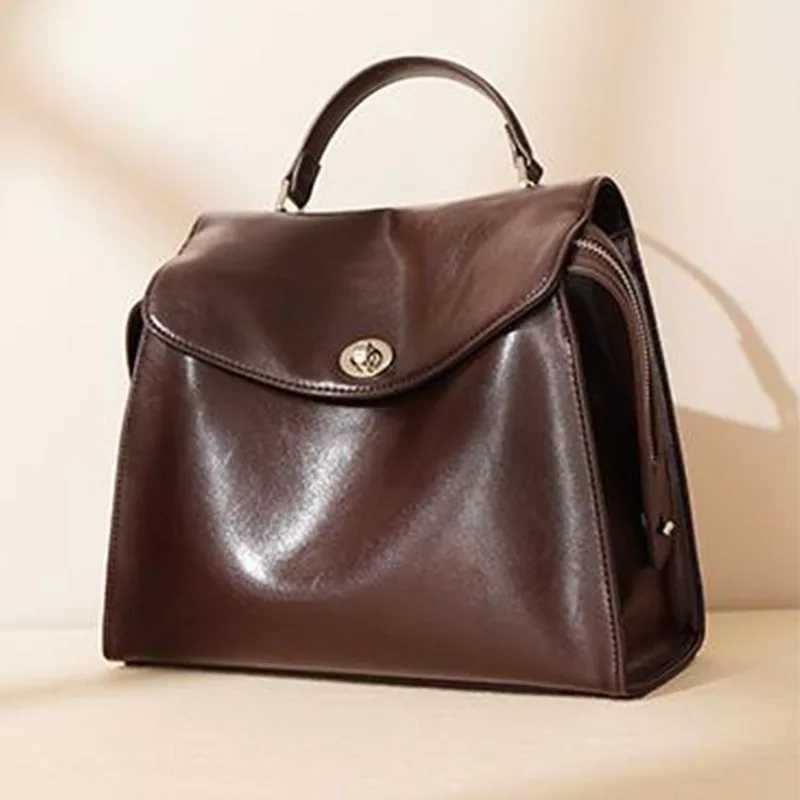 Simple niche large capacity commuting backpack suede leather shoulder bag womens Christmas gift New Year red womens bag Y250320
