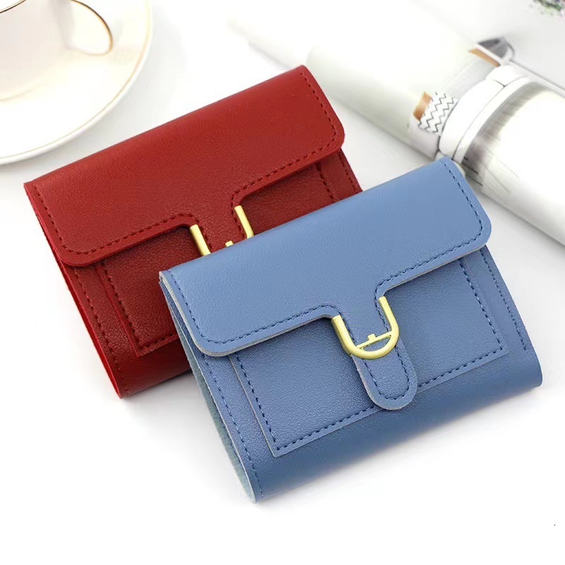 2025S Trend Designer Metal Handbag Money Clip Fashionable And Minimalist Women S Small Discount Student Short Wallet