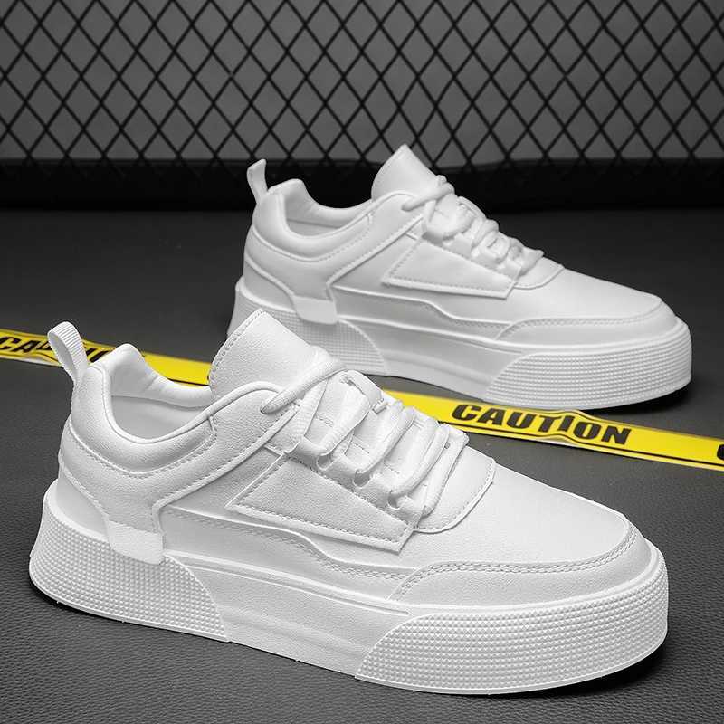 White shoes mens casual couple skateboarding shoes comfortable sports shoes mens fashionable shoes fashionable thick soled shoes Plus size 39-47 Y2503
