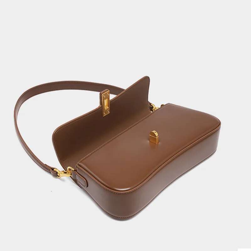 2024 New Genuine Leather Women's Underarm Bag High Quality Ladies Shoulder Crossbody Bags Brands Designer Female Retro Handbags