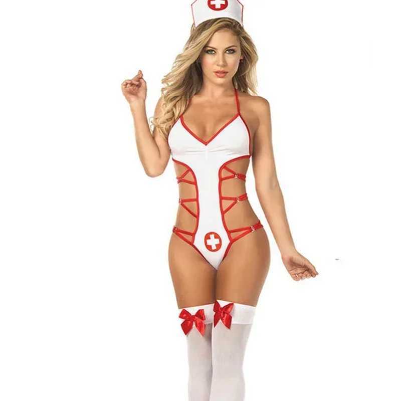 Doctor Nurse Uniform Women Sexy Cosplay Lingerie Costumes Bra with Panties and Headband Exotic Set Babydoll Porno Suit W250321