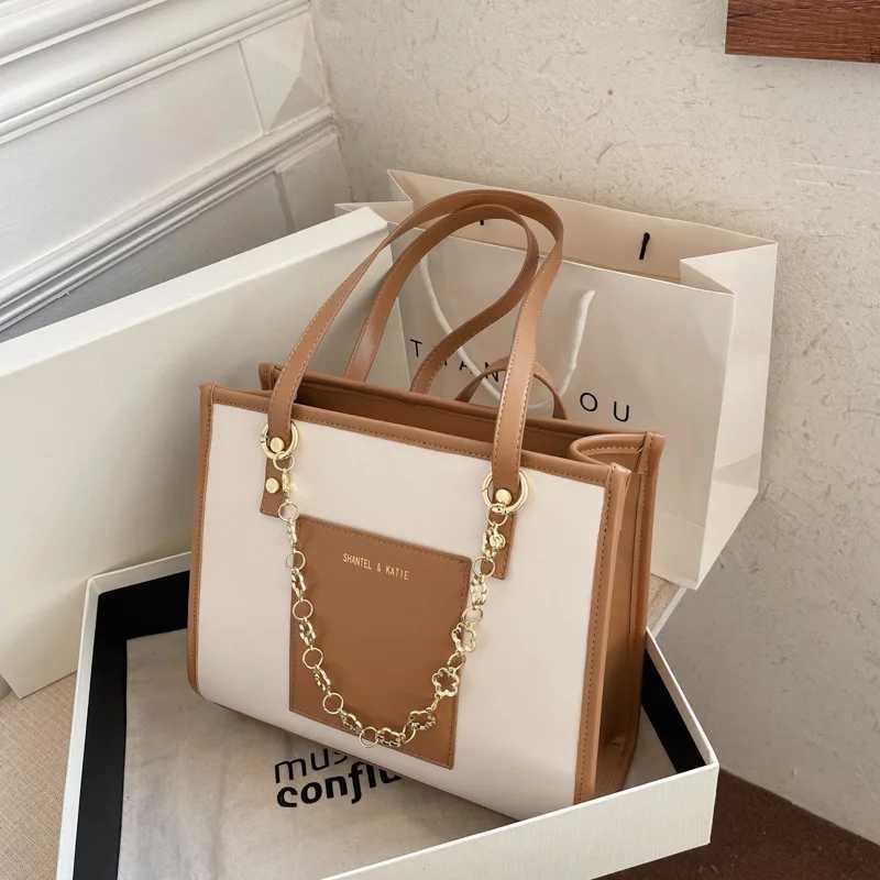 CGCBAG Womens Fashion 2022 Simple Large Capacity Womens Shoulder Bag Retro High Quality Leather Luxury Design Handbag Y250320