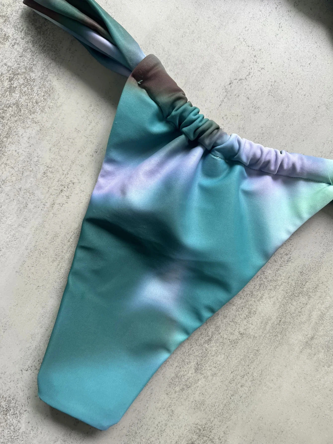 Sexy Tie Dye Printed High Cut Bikini Women Swimwear Female Swimsuit Twopieces set Padded Bather Bathing Suit Swim 250320Z