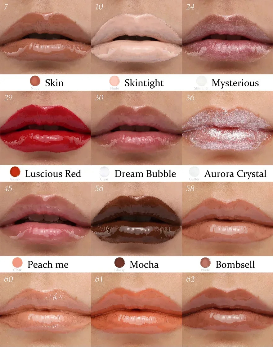 Lip Gloss with Led Light and Mirror Private Label Lipstick Liquid Shiny Colors P42 P43 P90 P143 250317