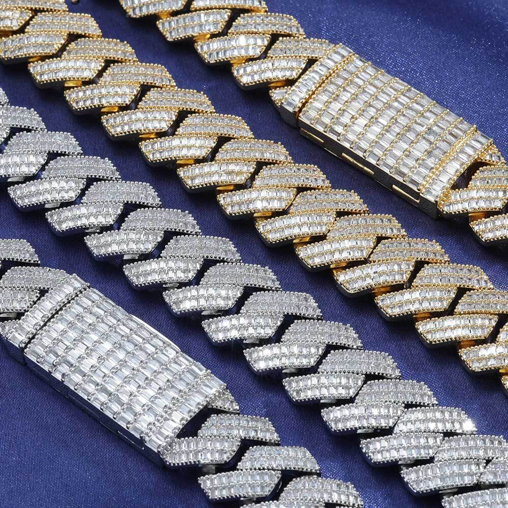 NUOYA 20MM Coarse Chain Brass Cz Iced Out Cuban Link Bracelet For Men Woman Luxury Hip Hop Jewelry Drop Shipping