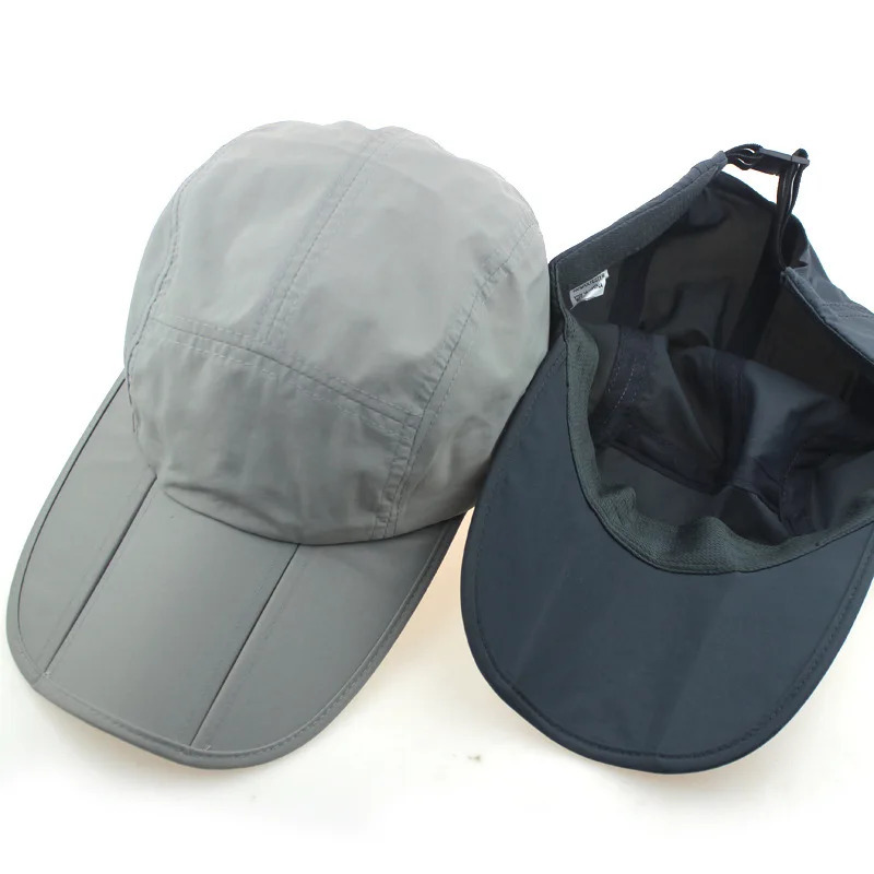 Quick-Drying Folding Baseball Cap Men Portable Outdoor Hiking Waterproof Hat Foldable Solid Caps Adjustable Trucker 250320