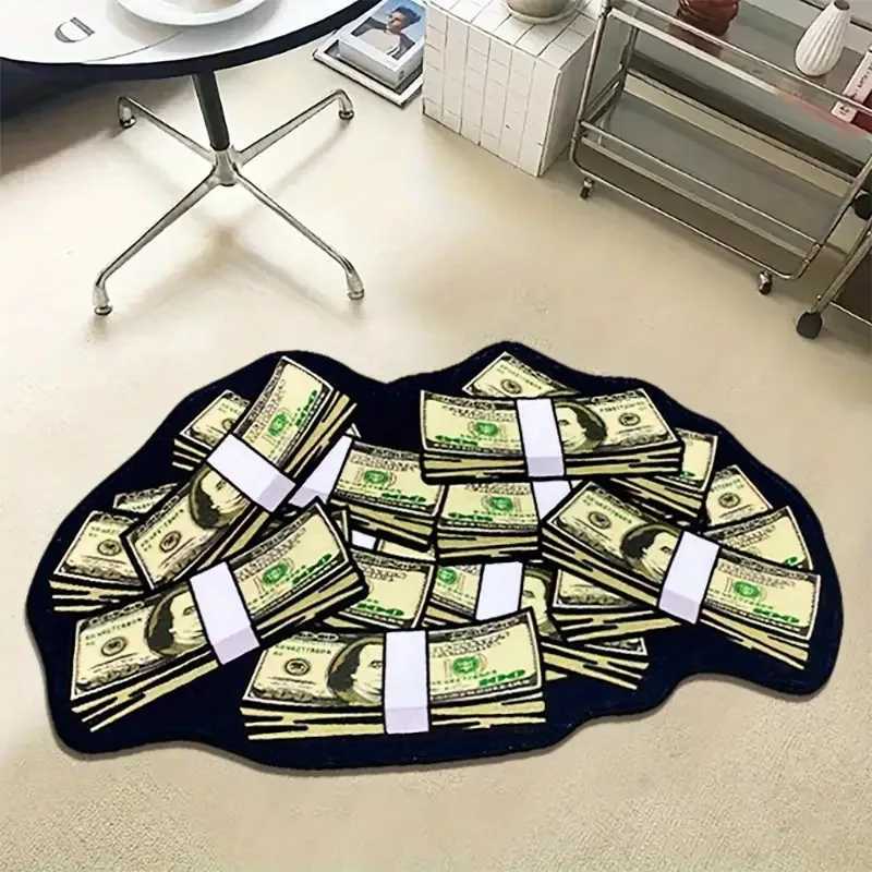 Vikama Fun Us Dollar Imitation Cashmere Carpet Entrance Creative Soft Pads Foldable Bedding Carpet Decoration Y250320