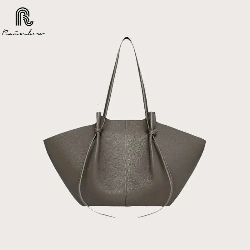 Designer bag RAINBOW Matte Leather Large Capacity Brand Design Women's Shoulder Bag Solid High-End Shopping Fashion Ladies Handbag