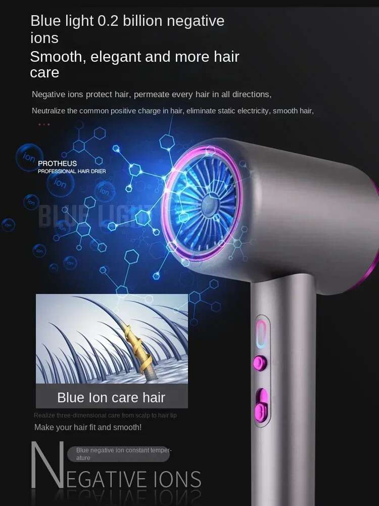 220V Turbo Ionic Hair Dryer For Home Salon With High-Power And Quick Drying Cold Hot Airw Technology A