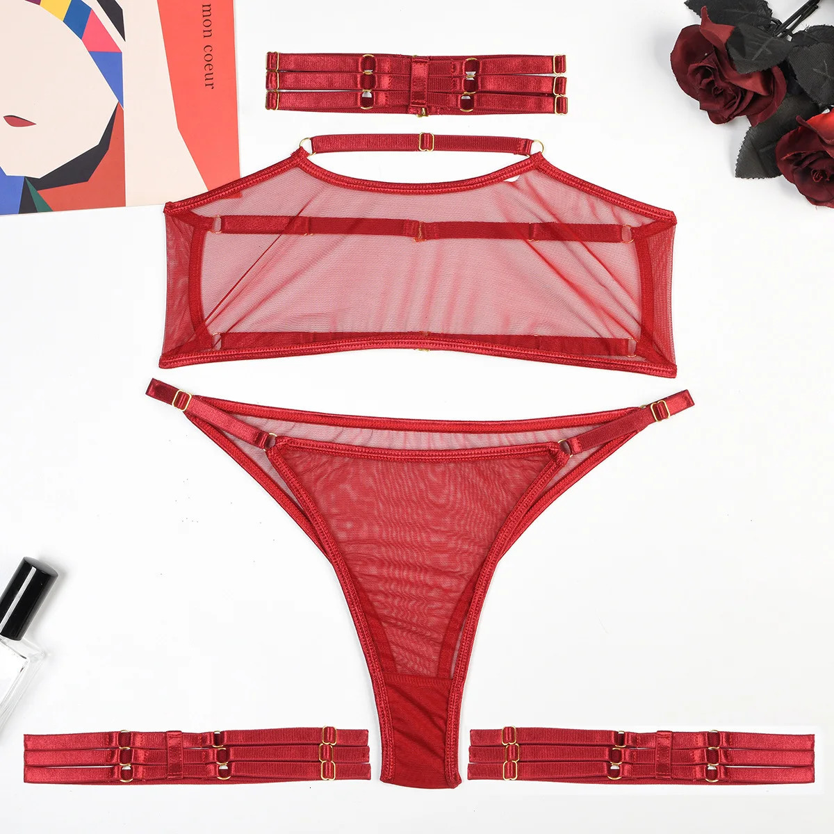Sensual Lingerie Open Bra See Through Fancy Underwear Uncensored Lace Porn Exotic Sets Sexy Outfits Intimate 250320