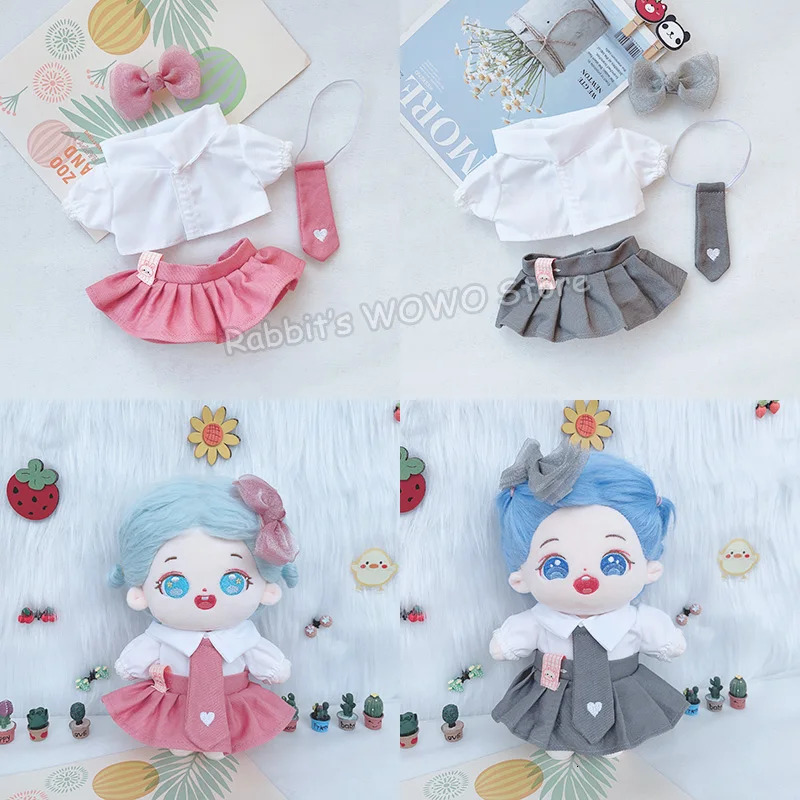 Doll Clothes for 20cm Idol Outfit Accessories College Skirt Wedding Dress Hoodie Overall Super Star Dolls Toys Gift 250319