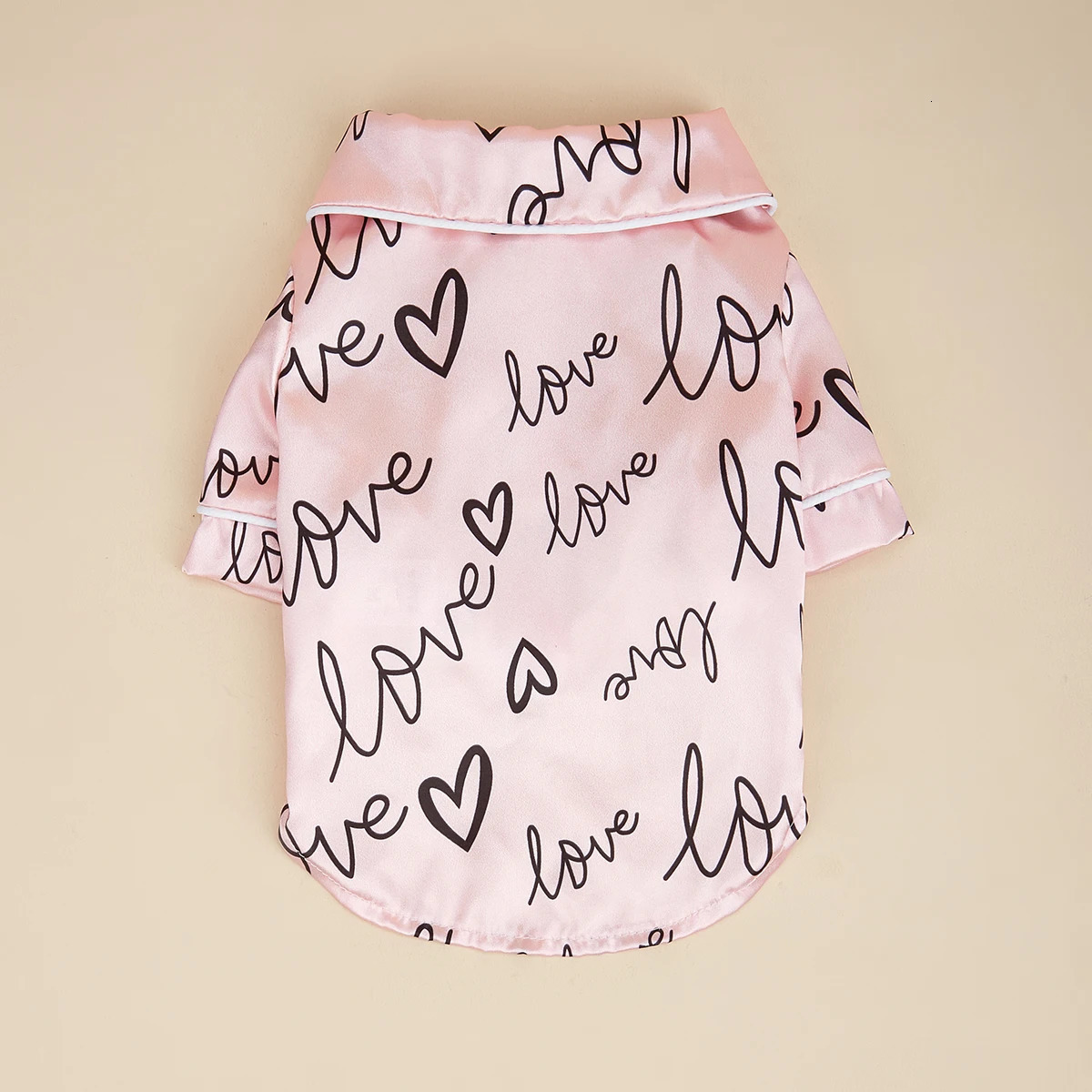Dog Heart Pattern Shirt Soft and Comfortable Dog Shirt Sleepwear Pet Clothing 250318