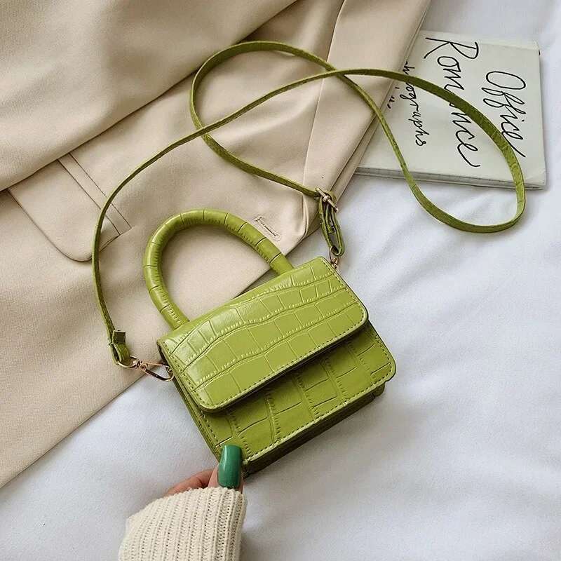 Elegant PU Leather Mini Shoulder Handbags Casual Pure Color Flap Messenger Crossbody Bags For Women 2024