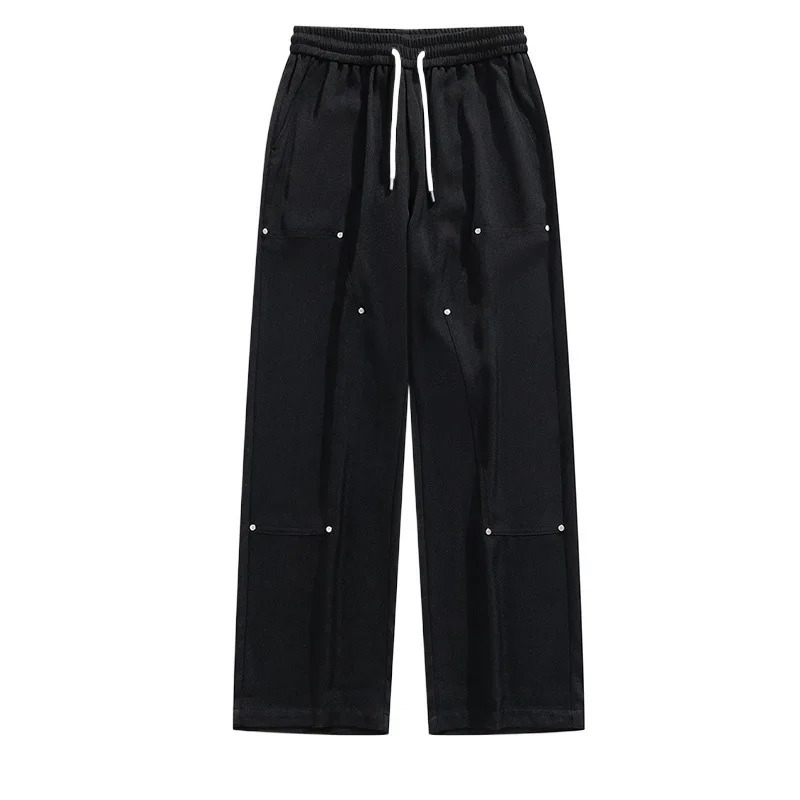 Cargo Work Pants MenS Wide-Leg Pants Teenager Loose Straight-Leg Casual Trousers High End Mens Clothing Man Working Clothes 250320