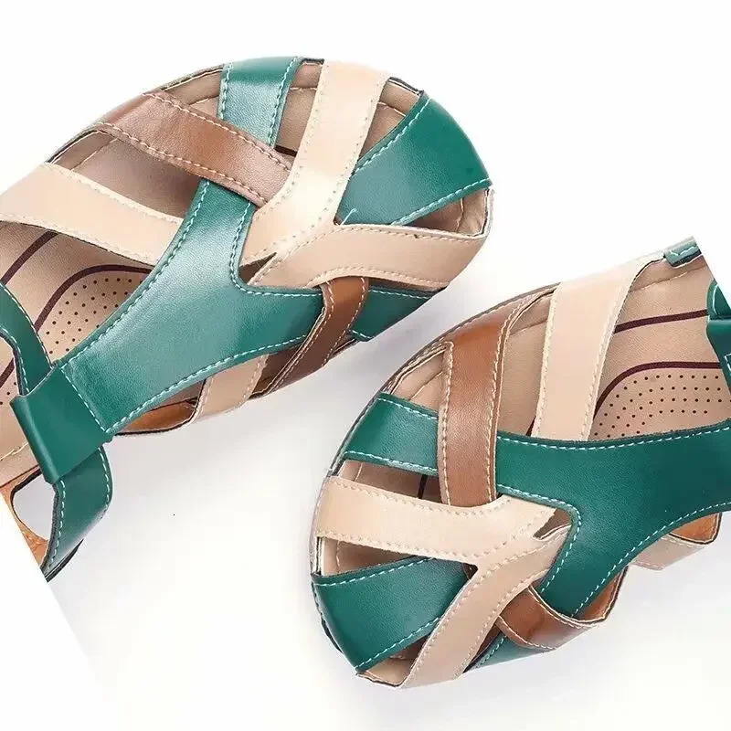Womens Sandals Summer Rome Outdoor Flat Soil Beach Shoes Platform Sports Sliding Flip up Leisure Mule 250321BJ - view 6