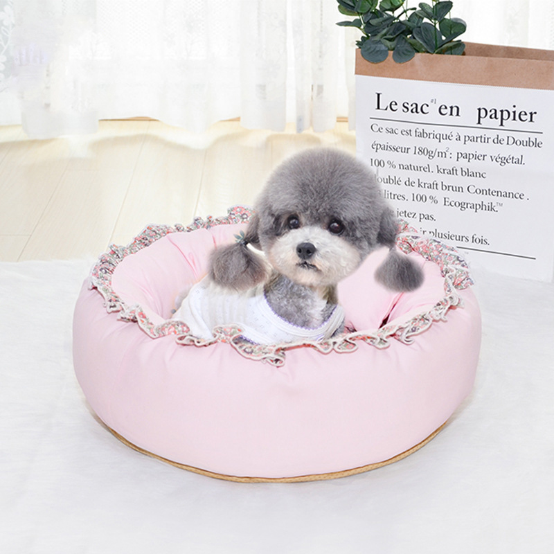 Circular Pet Nest Keep Warm Autumn Winter Comfortable Soft Thickened Universal for All Seasons Cat Bed Dog Accessories